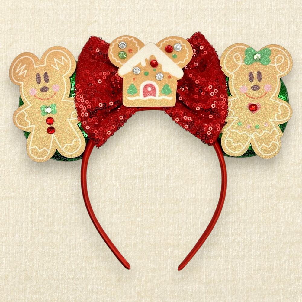 Gingerbread Cookie Minnie Ears | Disney-Inspired Christmas Mouse Ears